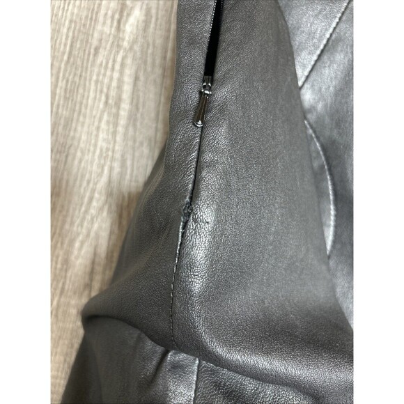 Joseph Leather Skirt Claire Lamb Leather Stretch Black Color Size 44 - Picture 5 of 5